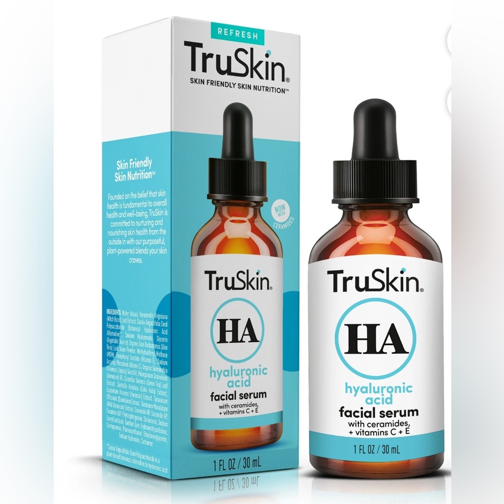TruSkin Hyaluronic Acid Face Serum, Dual-Action Hydration with Ceramides & Aloe